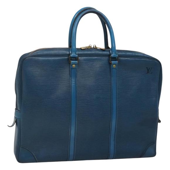 LOUIS VUITTON Epi Porte Documents Voyage Business Bag Blue M54475 Auth bs24141 - Picture 1 of 16